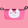 Stroller Bag Storage Bag Large Space Baby Stroller Hook Storage Bag, Style:Pink kitten