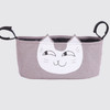 Stroller Bag Storage Bag Large Space Baby Stroller Hook Storage Bag, Style:Gray kitten