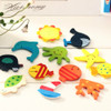 20 PCS Cartoon Wooden Magnetic Refrigerator Stickers, Style Random Delivery