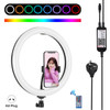 PULUZ 12 inch RGB Dimmable LED Ring Vlogging Selfie Photography Video Lights with Cold Shoe Tripod Ball Head & Phone Clamp(AU Plug)
