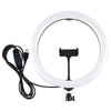 PULUZ 11.8 inch 30cm USB 3 Modes Dimmable Dual Color Temperature LED Curved Diffuse Light Ring Vlogging Selfie Photography Video Lights with Phone Clamp (Black)