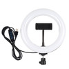 PULUZ 7.9 inch 20cm USB 3 Modes Dimmable Dual Color Temperature LED Curved Light Ring Vlogging Selfie Photography Video Lights with Phone Clamp (Black)