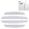 4 PCS Universal Car Door Anti-collision Strip Protection Guards Trims Stickers (White)