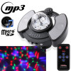 LY-308 Multifunction RGB Crystal Magic Ball, Support MP3 Music Player Function / 128M Micro SD Card / Micro USB Card Reader / Remote Controller (Maximum support 16G Memory)(Black)
