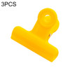 3 PCS Multifunctional Color Binder Clips Files Documents Clips Stationery Binding Supplies(Yellow)