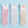 3 Pairs Cartoon Lovely Autumn Winter Cotton Baby Socks, Size:XS(Round Face Crown)