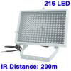 216 LED Auxiliary Light for CCD Camera, IR Distance: 200m (ZT-200WF), Size: 17x25x13.5cm(White)