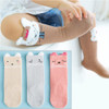 3 Pairs Cartoon Lovely Autumn Winter Cotton Baby Socks, Size:S(Double Cat)