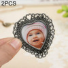 2 PCS Creative Metal Vintage Photo Frame(Lace Heart)