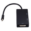 Mini DP to HDMI + DVI + VGA Rectangle Multi-function Converter, Cable Length: 28cm(Black)