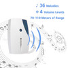 Waterproof LED Wireless Doorbell Remote Control Door Bell with 36 Tune Chimes Songs