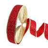 5 PCS 2m Christmas Party Decoration Glitter Powder Christmas Tree Decoration Ribbon(Dark Red)