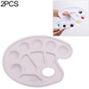 2 PCS Children DIY Paint Plastic Palette Graffiti Art Supplies TSP-64(White)