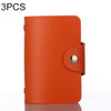 3 PCS Upgraded Version Card Bag Business Card Transparent Protective Cover Color Storage Card Holder, Specification:12 Card Slots(Orange)