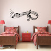 Music Sound Notes Wall Decal Bedroom Music Classroom Decor Removable Music Sticker, Size:S 22cmx57cm(Black)