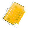 2 PCS Colourful Suction Cup Drainage Soap Box(Orange)