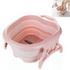 Household Foldable Foot Massage Foot Bath(Pink)