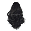 Natural Short Curly Hair Clip-on Pear Blossom Roll Horsetail Wig (Black)