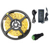 YWXLight US Plug LED Strip Lamp 300 LED 5M SMD 5050 2A Power Adapter(Warm White)