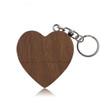MicroDrive 16GB USB 2.0 Wood Couple Heart Shape U Disk(Walnut Wood)