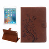 For iPad Pro 9.7inch Pressed Flowers Butterfly Pattern Horizontal Flip PU Leather Case with Magnetic Buckle & Holder & Card Slots & Wallet(Brown)