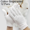 12 Pairs Labor Insurance Work Gloves, Cotton Single-sided