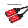 ENKAY ENK-AT104 8 Pin to Dual 8 Pin Charging Listen to Songs Aluminum Alloy Adapter Conversion Cable(Red)