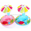 Children Environmental Protection PVC Inflatable Sunshade Mushroom Shape Seat Swimming Ring, Size:67cm(Pink)