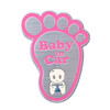 Baby in Car Happy Feet Shape Adoreable Style Car Free Sticker (Pink)