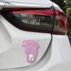 Baby in Car Happy Feet Shape Adoreable Style Car Free Sticker (Pink)
