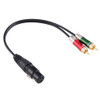 30cm Metal Head 3 Pin XLR CANNON Female to 2 RCA Male Audio Connector Adapter Cable for Microphone / Audio Equipment