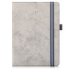 For 9-11 inch Marble Cloth Texture Horizontal Flip Universal Tablet PC Leather Case with Pen Slot & Holder(Grey)