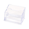 4 PCS Acrylic Transparent Double Grid Card Case Name Card Stand(Transparent)