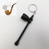 Outdoor Portable Pipe Keychain Aluminum Portable Pipe Mini mushroom pipe(Black)