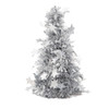 6 PCS Mini Desktop Christmas Tree Hotel Shopping Mall Christmas Decoration, Style:With Five-pointed Star(Silver)