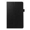 Litchi Texture Horizontal Flip Solid Color Leather Case with Holder for Galaxy Tab E 8.0 / T377V(Black)