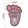 Baby in Car Happy Feet Shape Adoreable Style Car Free Sticker(Red)