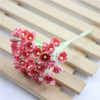5 Branches DIY Hand-simulated Plum Mini Flocking Cloth Lucky Flower(Watermelon Red)