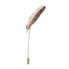 Cute Leaf Feather Needle Pin Brooch(Gold)