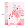 4D 6 inch Interstitial Photo Album 50 Pages for 200 PCS Photos Scrapbook Paper Baby Family Wedding Photo Albums(Flamingo)