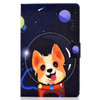 Colored Drawing Universal Voltage Craft Cloth TPU Protective Case, with Holder & Sleep / Wake-up Function & Card Slots & Anti-slip Strip for Galaxy Tab A 10.5 T590 / T595(Dog)