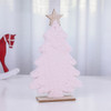 Wooden Plush Christmas Tree Shop Restaurant Christmas Decoration Tabletop Layout(Pink)