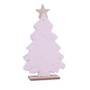 Wooden Plush Christmas Tree Shop Restaurant Christmas Decoration Tabletop Layout(Pink)
