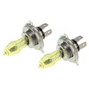 2 X H4 HOD Halogen Bulbs 12V 100W 2400 LM 3500K Yellow Light Headlights