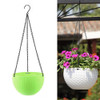 Rattan-like Hanging Basket Plastic Garden Flower Pot Creative Green Dill Absorbent Hanging Basin, Size:L (Green)
