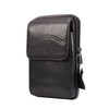 Multi-functional Universal Leather Waist Hanging One-shoulder Mobile Phone Waist Bag For 6.9 Inch or Below Smartphones(Black)