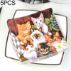 5 PCS Colorful Print Cat Party Decoration Napkin Facial Tissue