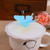 2 PCS Creative Dustproof Silicone Butterfly Transparent Lace Cup Cover(Blue)
