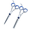 12 PCS Professional Hair Cutting Thinning Scissor Hairdressing Flat Shear Scissors Kit(Blue)