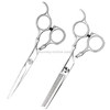 2 PCS Professional Hair Cutting Thinning Scissor Hairdressing Flat Shear Scissors Kit(Gold Silver)